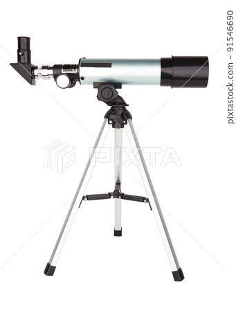 Modern telescope isolated 91546690