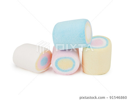 Marshmallows of different colors isolated Marshmallows of different colors isolated 91546860