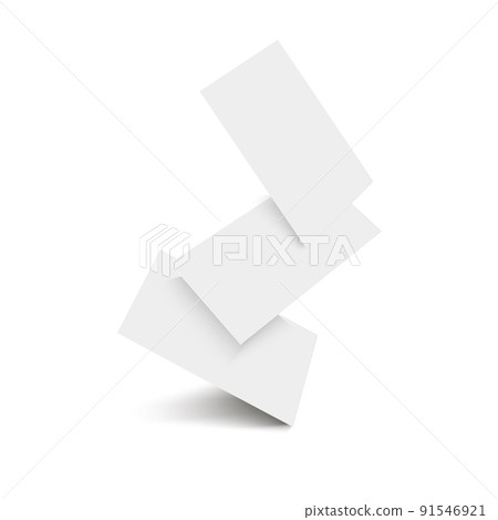 Floating business card mockup. Vector 91546921