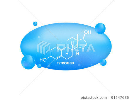 Doodle estrogen formula for concept design. Doodle vector illustration. Vector icon Doodle estrogen formula for concept design. Doodle vector illustration. Vector icon 91547686