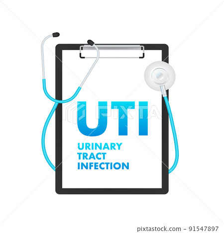UTI - Urinary tract infection label, medical concept. Vector stock illustration. UTI - Urinary tract infection label, medical concept. Vector stock illustration. 91547897