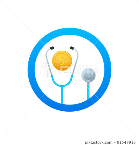 Health care costs. Drugs Price Increase. Clipboard with document. Vector stock illustration. 91547916