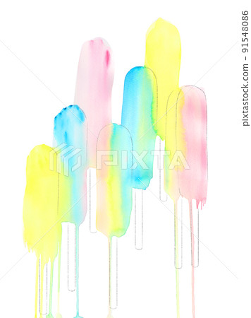 Illustration of colorful popsicles 91548086
