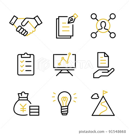 Various icon sets such as business contracts, opportunities, profits, growth, organizations, goals, goals, etc. Various icon sets such as business contracts, opportunities, profits, growth, organizations, goals, goals, etc. 91548668