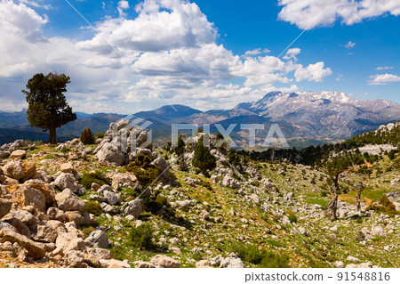 Panorama of colored mountain landscape on the border of Konya and Isparta. Turkey Panorama of colored mountain landscape on the border of Konya and Isparta. Turkey 91548816