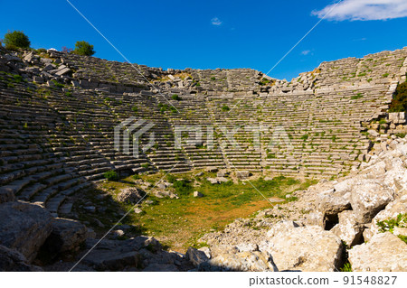 Selge Ancient City - Altinkaya amphitheater on spring day. Turkey 91548827