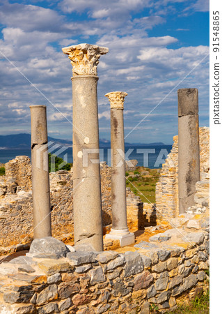Ruins of Anemurium Church in Anamur. Turkey 91548865