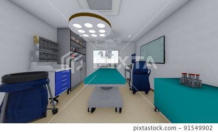 Animal hospital operating room without people illustration Animal hospital operating room without people illustration 91549902