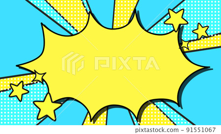 Pop background and speech bubbles 91551067