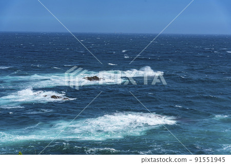 伊勢灣波濤洶湧的大海 伊勢灣波濤洶湧的大海 91551945