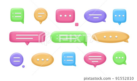 Ui dialoguing bubbles 91552810