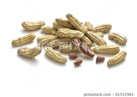 棚拍蒸熟的新鮮花生小吃 91552962