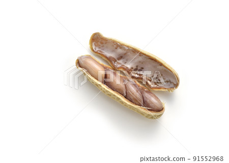 棚拍蒸熟的新鮮花生小吃 91552968