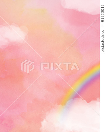 Rainbow and sky material Rainbow and sky material 91553012