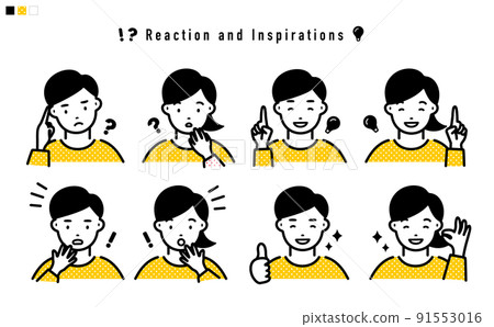 Male and female upper body illustrations that... - Stock Illustration ...