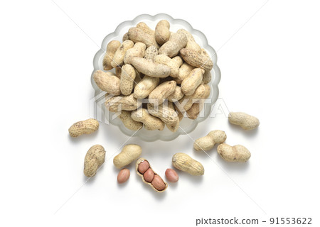 一堆乾燥的熟食花生小吃 91553622