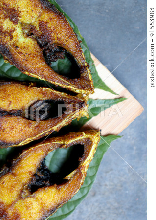 fried Hilsa fish on kitchen fried Hilsa fish on kitchen 91553983