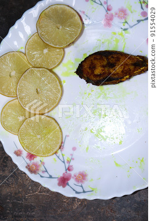 fried Hilsa fish on kitchen fried Hilsa fish on kitchen 91554029