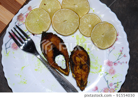 fried Hilsa fish on kitchen fried Hilsa fish on kitchen 91554030