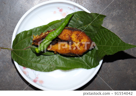 fried Hilsa fish on kitchen fried Hilsa fish on kitchen 91554042