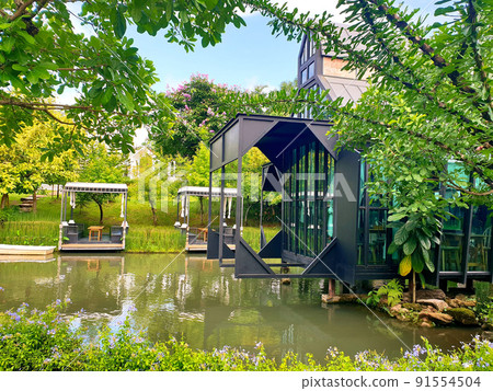 Cafe in nature - Natural area in the cafe, Concept and design of Coffee Shop 91554504