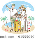 Family trip overseas tropical country 91555050