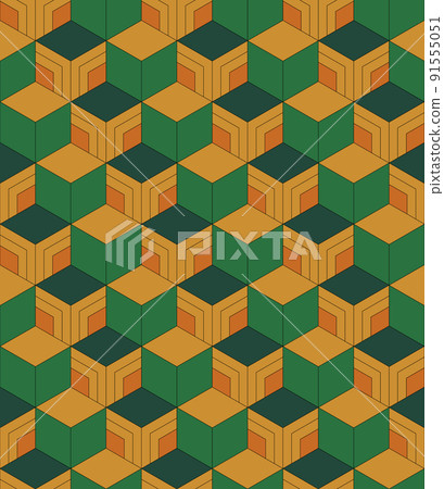 Bishamon turtle shell pattern seamless texture 91555051