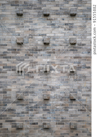 the vintage classic old Cube brick stone block on the wall with the tile and seamless pattern. the vintage classic old Cube brick stone block on the wall with the tile and seamless pattern. 91555882