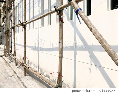 bamboo sticks are tile together to be base on painter bamboo sticks are tile together to be base on painter 91555927