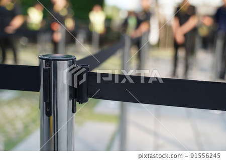 Focus barricade, stainless pole and black tape. Focus barricade, stainless pole and black tape. 91556245