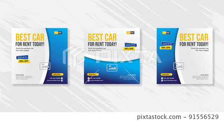 Rent a car banner for social media post template design Rent a car banner for social media post template design 91556529