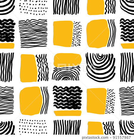 Vector geometric seamless pattern. Universal Repeating abstract background 91557987