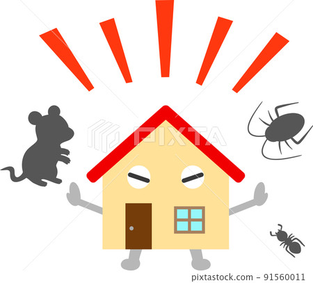 阻止害蟲和害蟲入侵的房屋角色 91560011