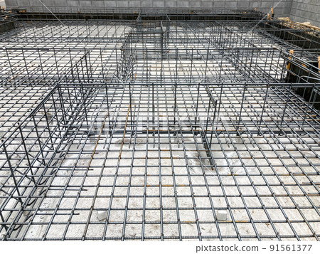 Site of foundation work for a detached house 91561377
