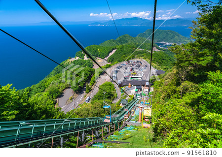《Fukui Prefecture》 Rainbow Line Summit Park ・ Early summer scenery 91561810