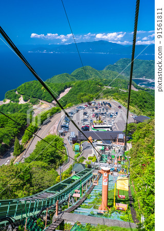 《Fukui Prefecture》 Rainbow Line Summit Park ・ Early summer scenery 91561811