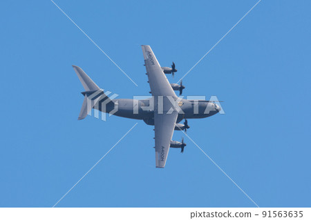 Airbus A400M transport aircraft turning Airbus A400M transport aircraft turning 91563635