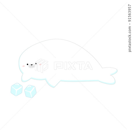Seal staring at the ice 91563957