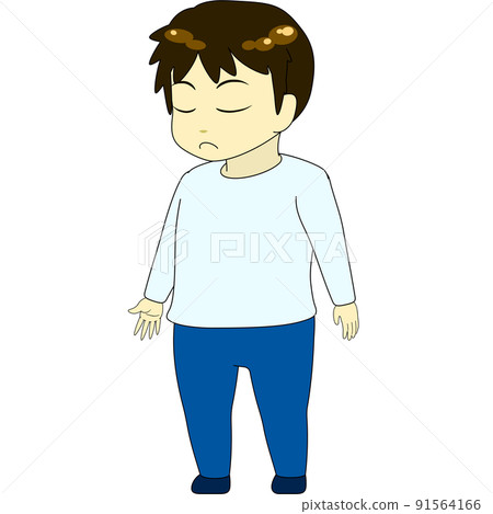 Chibi character illustration (male, sideways) Chibi character illustration (male, sideways) 91564166