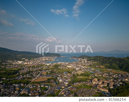 Kuchinotsu Port and the cityscape of Kuchinotsu Nagasaki 91566254