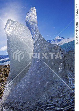 Glacier Ice, 14 of July Glacier, Norway 91566953