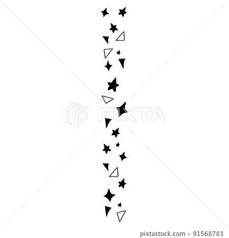 Border from doodle shapes star, triangle abstract style simple isolated on white background. Web, hipster Border from doodle shapes star, triangle abstract style simple isolated on white background. Web, hipster 91568783