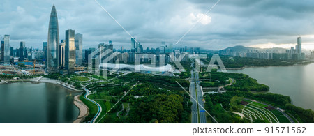 Aerial view of landscape in Shenzhen city,China 91571562