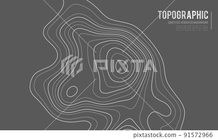 Grey contours vector topography. Geographic... - Stock Illustration ...