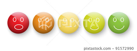 Ranking system color vector illustrations set on white 91572990