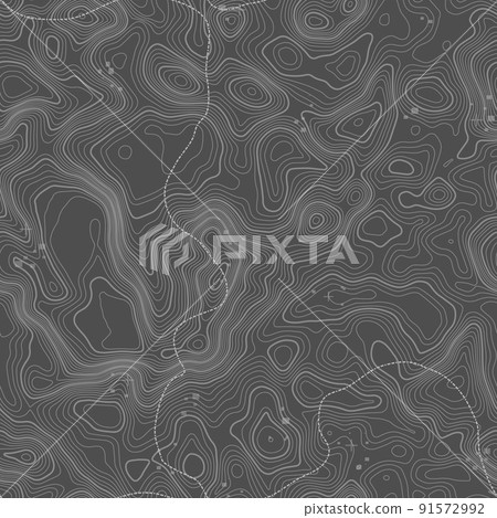 Grey contours vector topography. Geographic mountain topography vector illustration. Topographic pattern texture. Map on land vector terrain. Elevation graphic contour height lines. Topographic map Grey contours vector topography. Geographic mountain topography vector illustration. Topographic pattern texture. Map on land vector terrain. Elevation graphic contour height lines. Topographic map 91572992