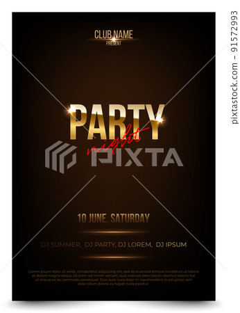 Party night vector poster template with text space Party night vector poster template with text space 91572993