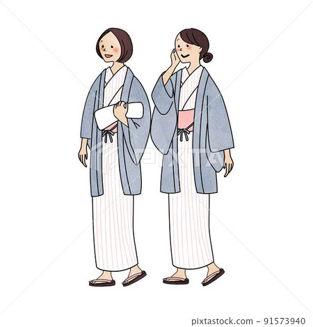 Women in yukata 91573940