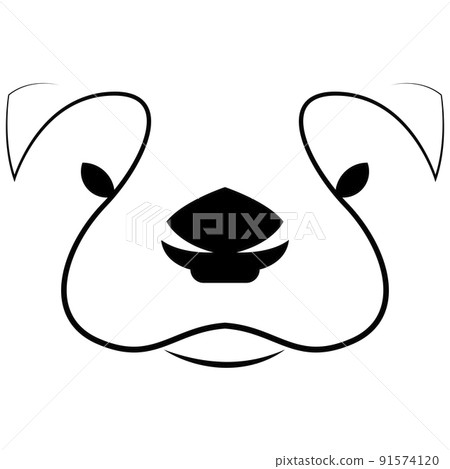 Otter head design on white background. Minimalist wild animal linear icon. Vector illustration. Otter head design on white background. Minimalist wild animal linear icon. Vector illustration. 91574120