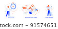 People use gadgets. set of icons, illustration 91574651